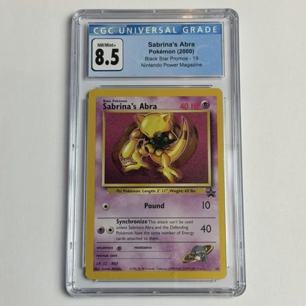 Pokemon Sabrina's Abra Black Star Promo #19 CGC 8.5 NM/Mint+ 2000 Pokemon League